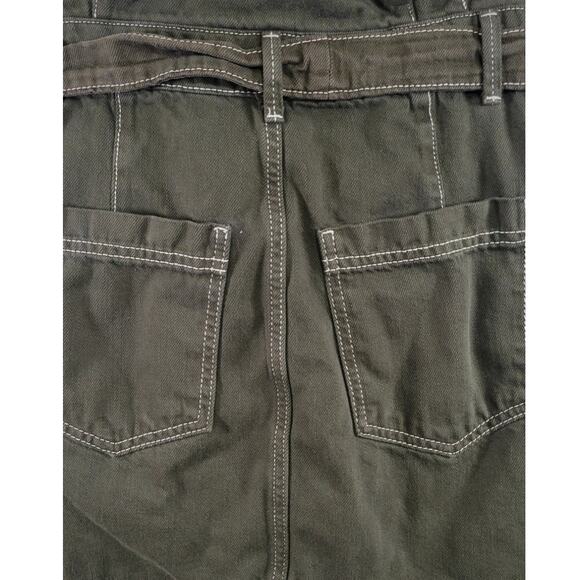 Free People Skirt Womens Size 4 Mini Army Green Splendor Boho Punk Goth Skirt - Picture 4 of 8